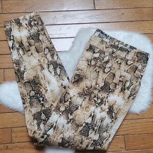 SOUND STYLE Lucy Pull On Snake Print Legging Jeans Size L